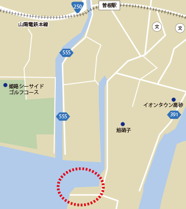 曽根港周辺地図
